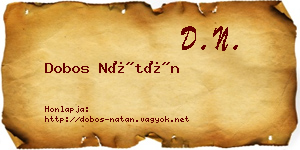 Dobos Nátán névjegykártya