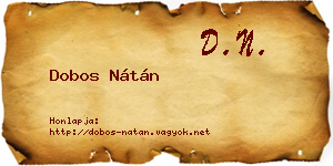 Dobos Nátán névjegykártya