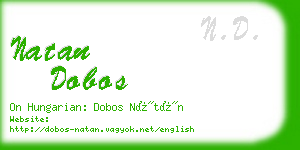 natan dobos business card